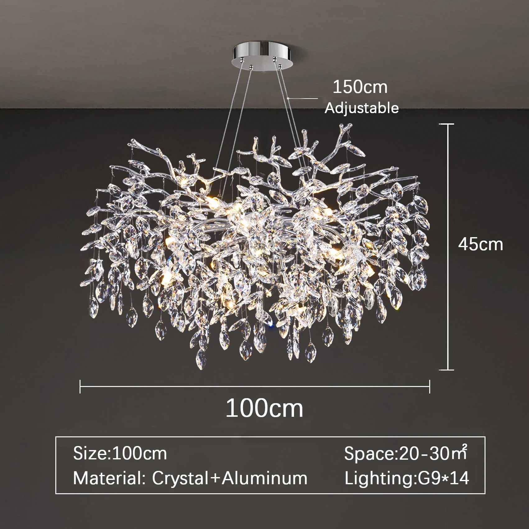 Luxury Modern Ceiling Chandelier Interior Decoration Villa Dining Living Room Crystal Pendant Lamp Home LED Lighting Fixtures