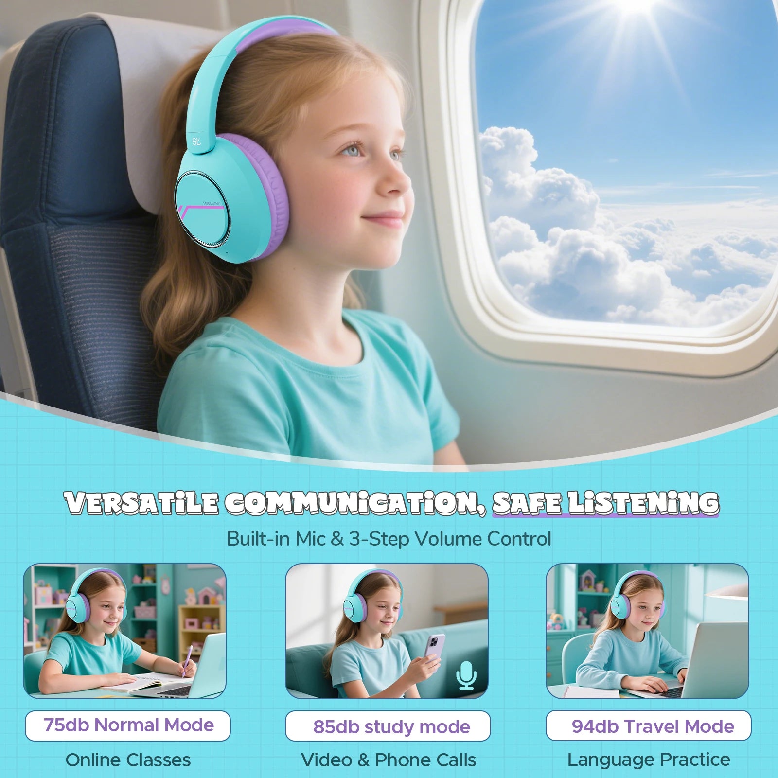 Wireless Bluetooth Kids Headphones