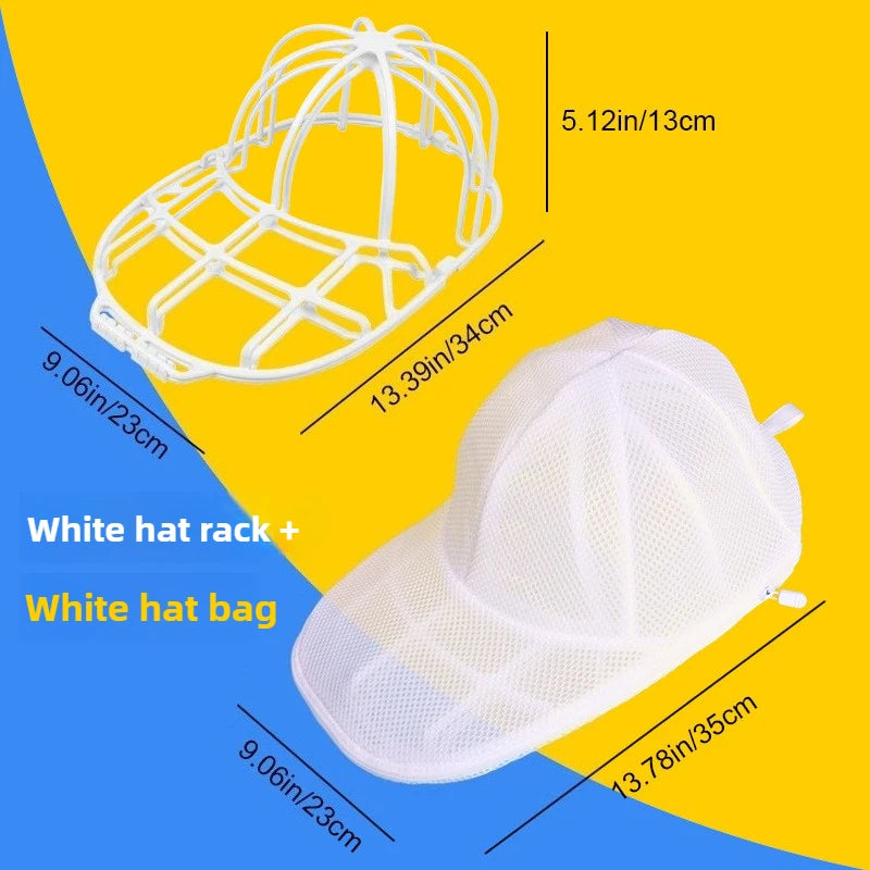 Baseball Cap Washer Bag for Washing Machine | Anti-Deformation Hat Cleaning Cage Frame Holder Home Laundry Guard Support