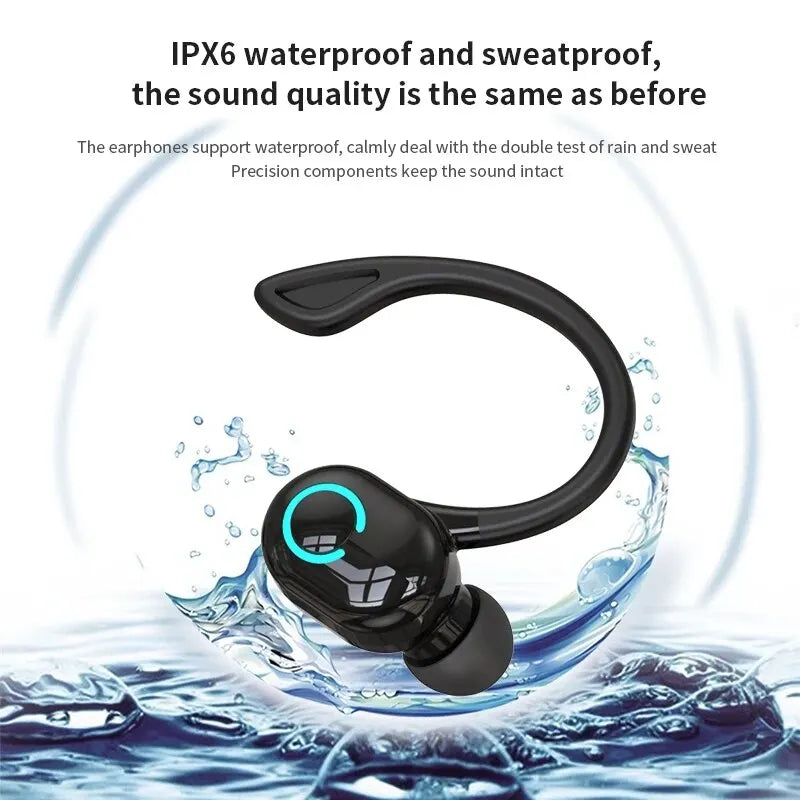 Wireless Bluetooth 5.2 Earphones Sports Running Headset Ear Hook Headphone HiFi Stereo Noise Reduction Music Headset For iPhone