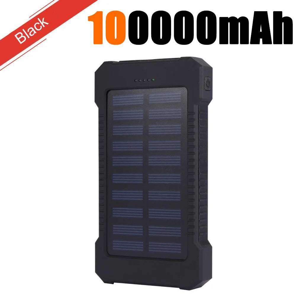 For Phone Camping Powerbanks Dual USB Travel Power Bank 500000mAh Waterproof Outdoor Solar Portable Solar Phone Charger Solar