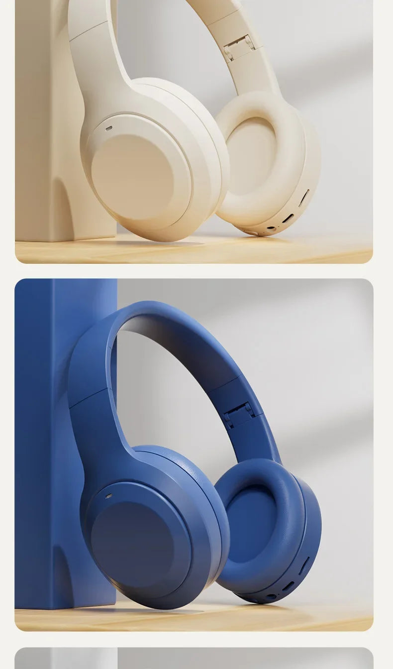 Wireless Headphones Bluetooth 5.1 Over Ear HIFI Stereo Headsets True Active Noise Cancelling Tf Card Support Type-c HD Mic Gifts