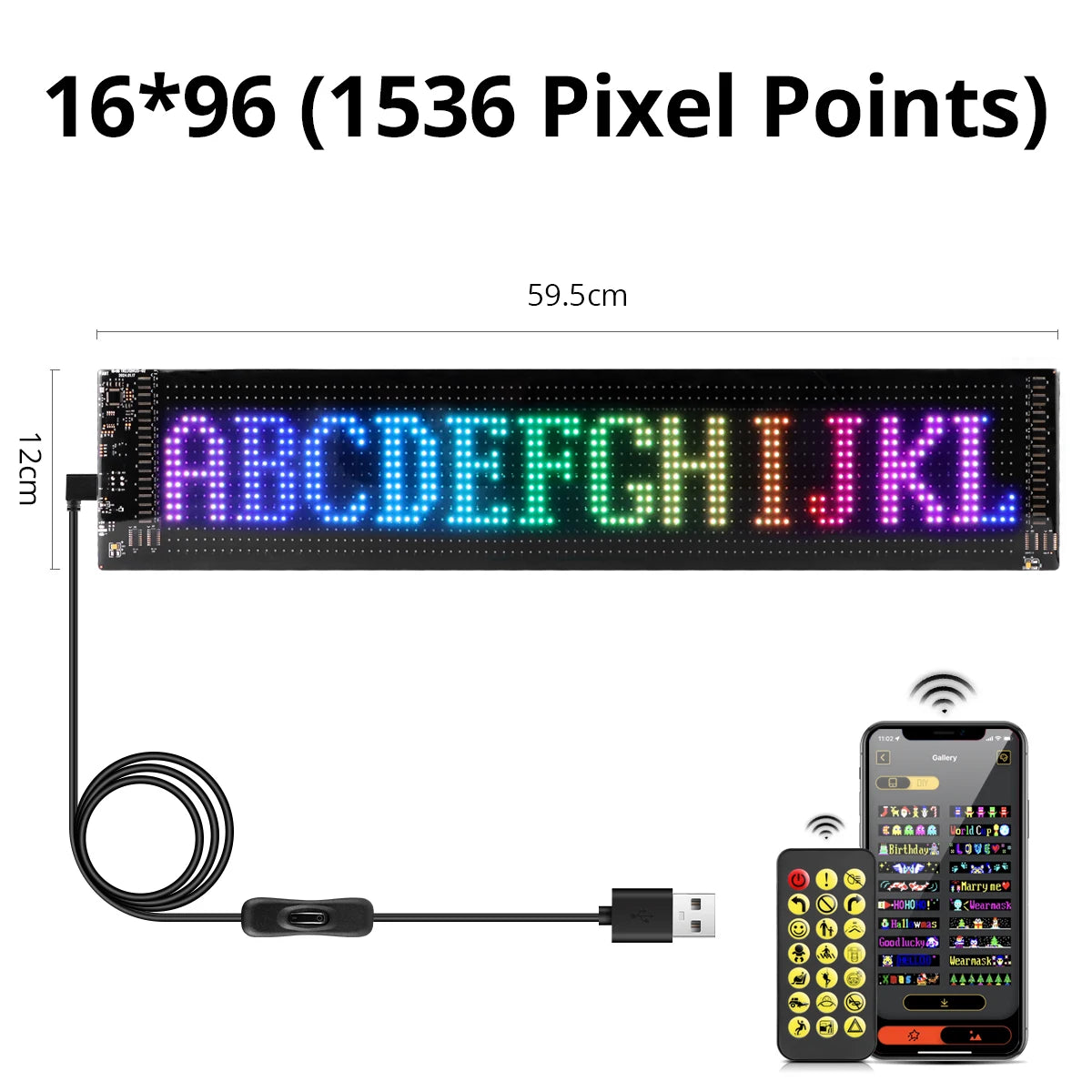 NEW Style Smart Matrix Pixel LED Display Panel Flexible Advertising Sign Screen With Bluetooth APP Control Customize Animation