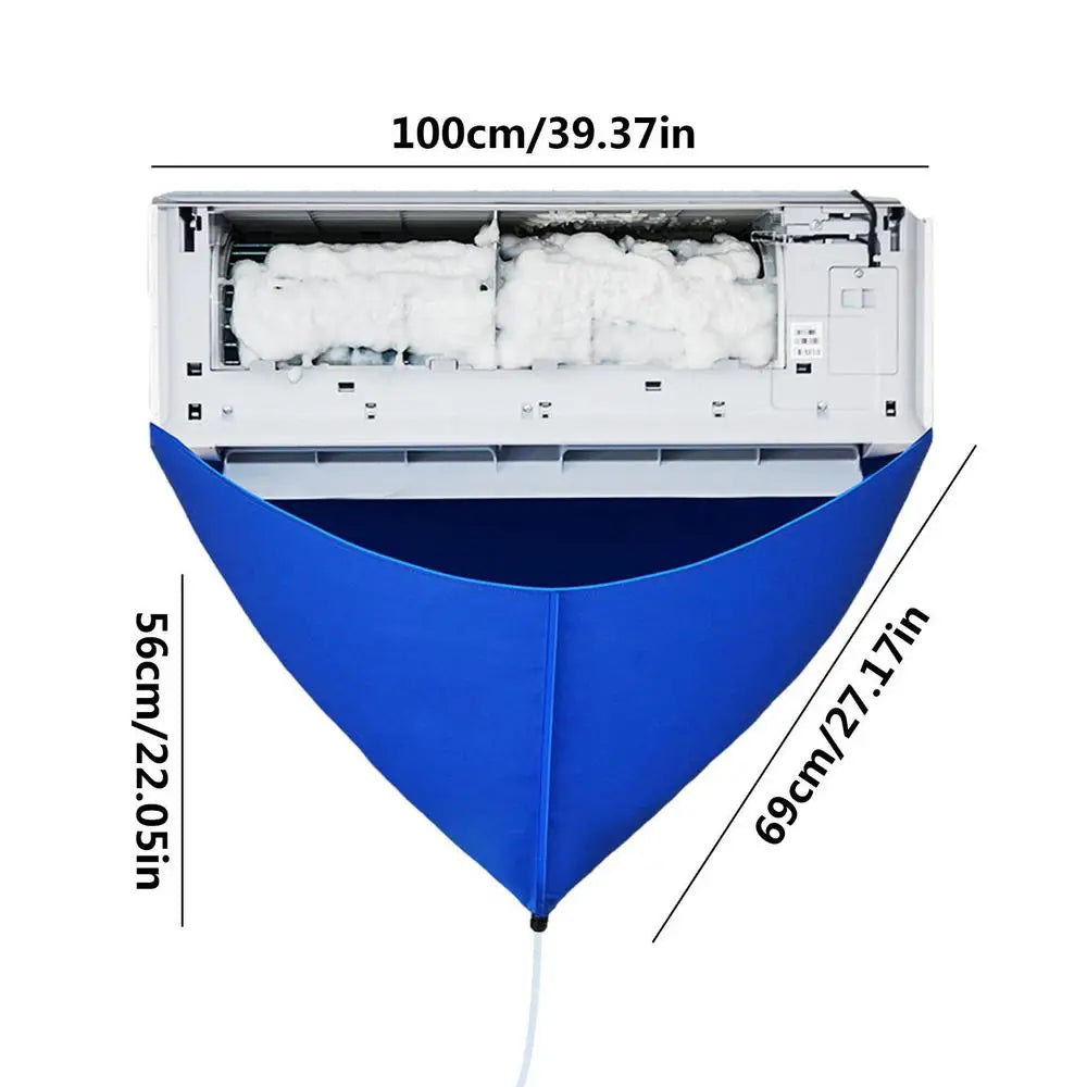 Split Air Conditioner Cleaning Cover Dust Clean Wall-Mounted AC Wash Bag Kit With Drain Pipe Household Accessories