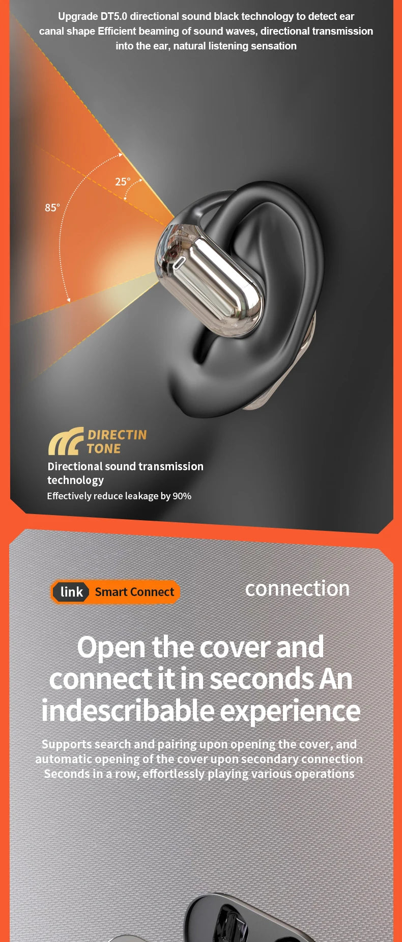 Q16 Ai Translator Earbuds Real-Time 144 Languages & Accents, Ows 3-in-1 Open Ear Wireless Bluetooth Earbuds with Charging Case