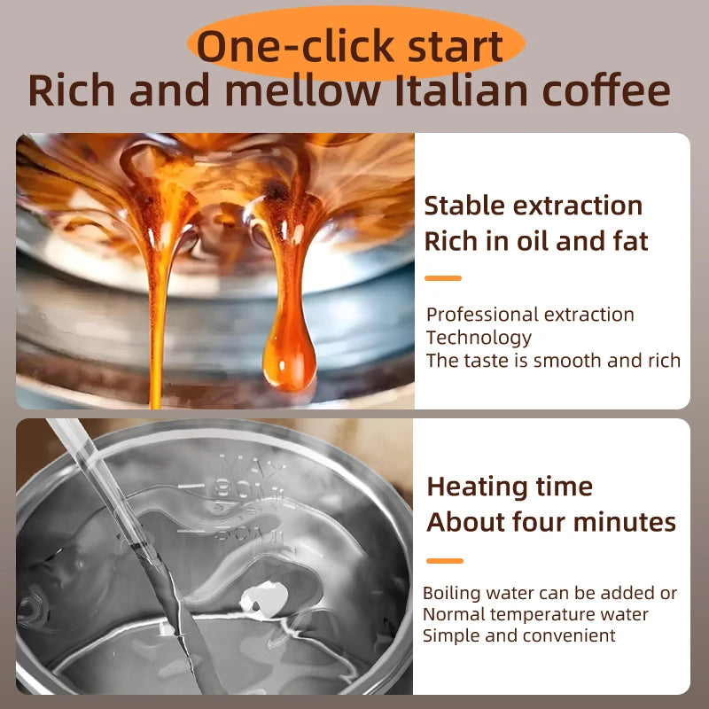 Electric Portable Coffee Machine Capsule Ground Coffee Brewer Suitable for Coffee Powder And Coffee Capsule - Coffee Maker