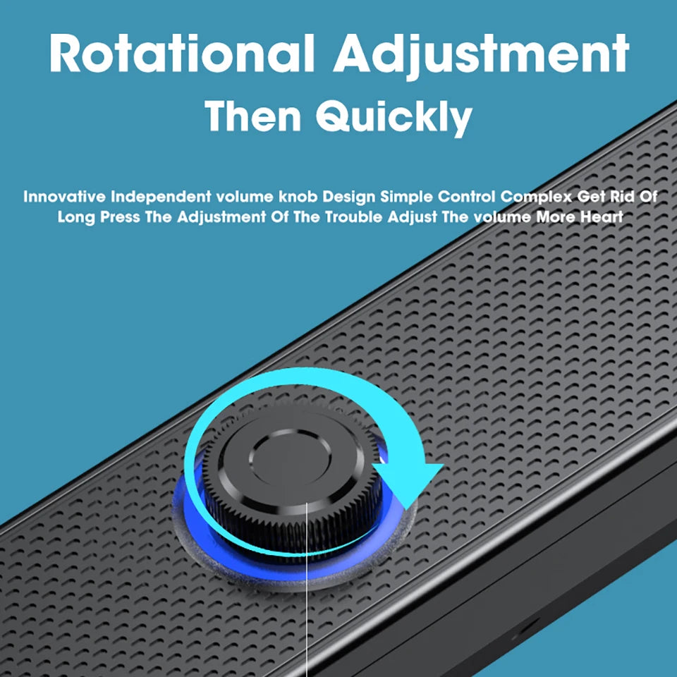 PC Soundbar Wired/Wireless Bluetooth Speaker 4D USB Powered Soundbar for TV Pc Laptop Gaming Home Theater Surround Audio System