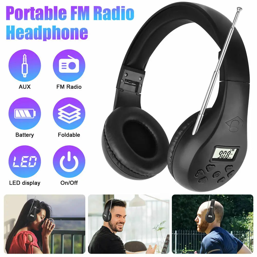 Portable FM Radio Headphone Radio Receiver Stereo Headset Radio Earphone Receiver For Conference Simultaneous Interpretation