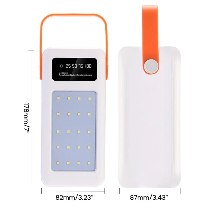 DIY Power Bank Case 18650x21 PD QC4.0 3.0 22.5W Fast Charge Battery Storage Box with Micro Type-c Charging Cable Camping Light