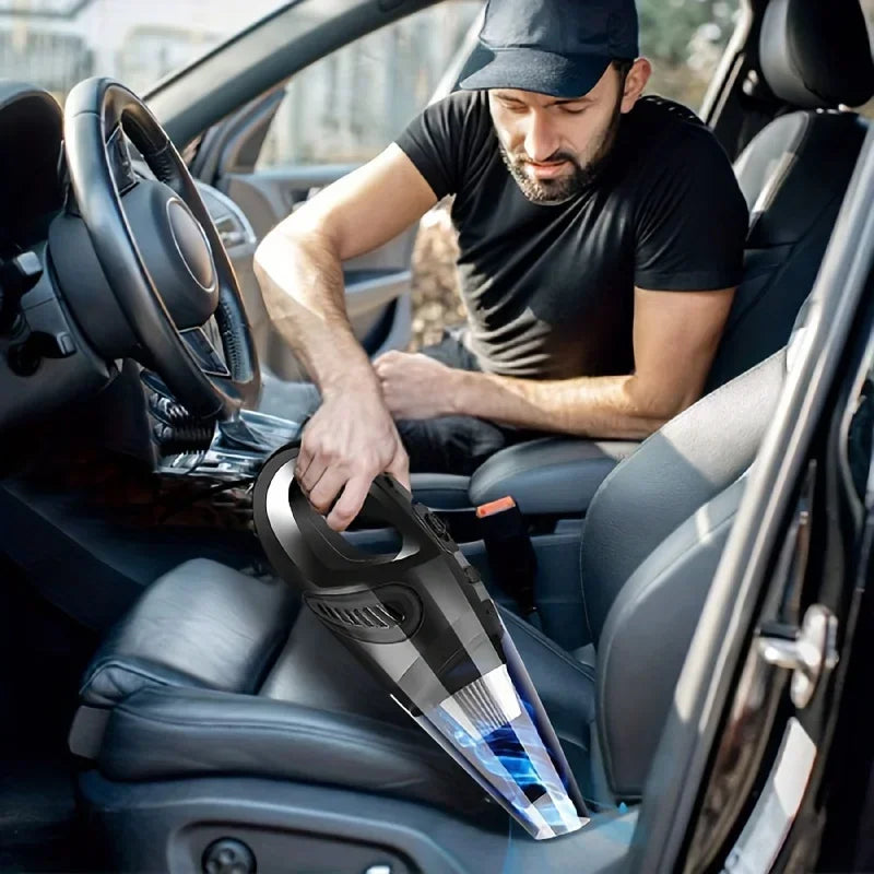 12V Rechargeable Car Vacuum - Portable Handheld Cleaner with Washable Filter for Auto Use
