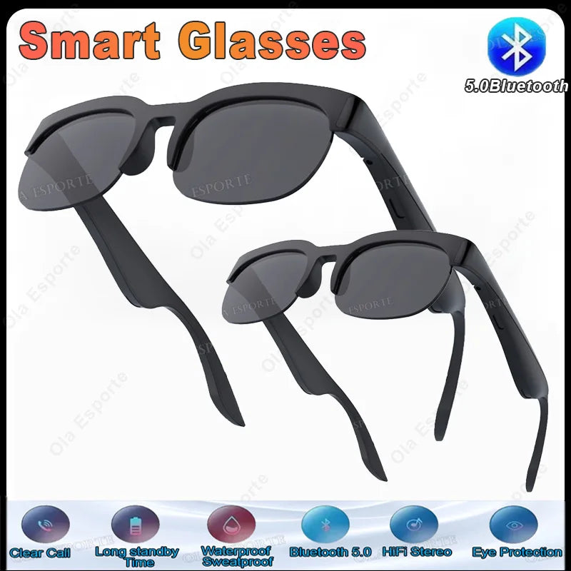 2026 New Smart Glasses Bluetooth Call Voice Assistant Music Outdoor Sport Smartglasses Men Women UV-Protection SunGlasses