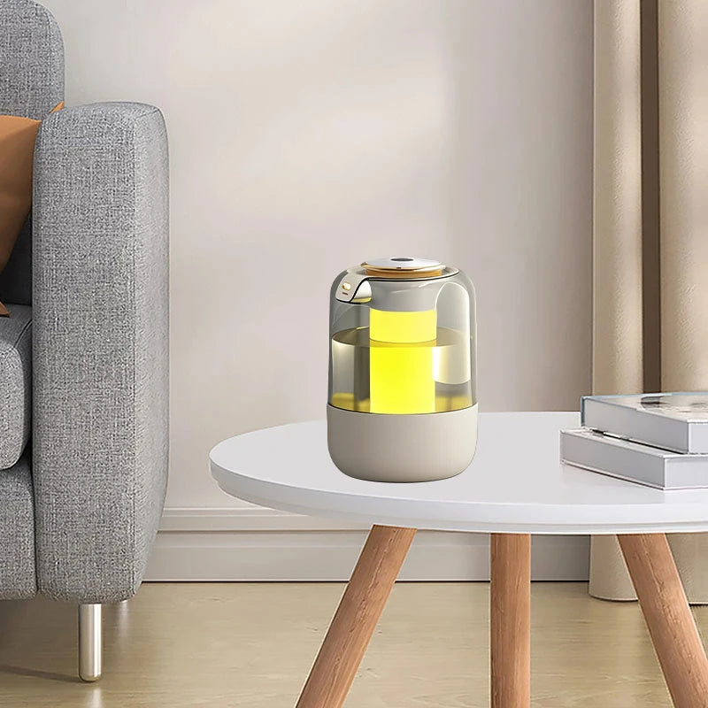 Double nozzle air humidifier desktop bedroom humidifier large spray aromatherapy machine atmosphere colorful lamp purifier