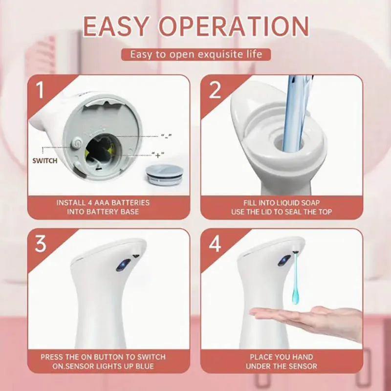Automatic Sensor Hand Sanitizer Machine Dish Soap Machine Body Wash Shampoo Smart Distance Sensing Kitchen Home Dispenser Toilet