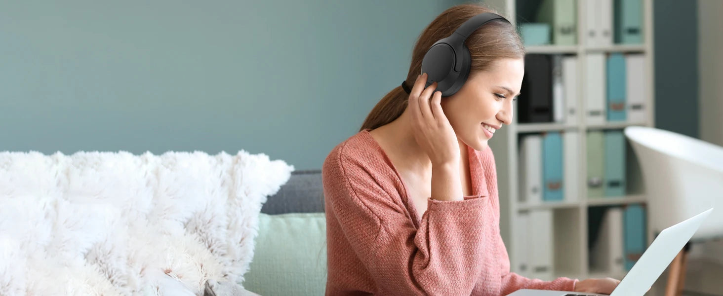 Hybrid Active Noise Cancelling Headphones, Wireless Over Ear Bluetooth Headsets ANC,APP Custom EQ,Deep Bass, Comfort Ear Cups