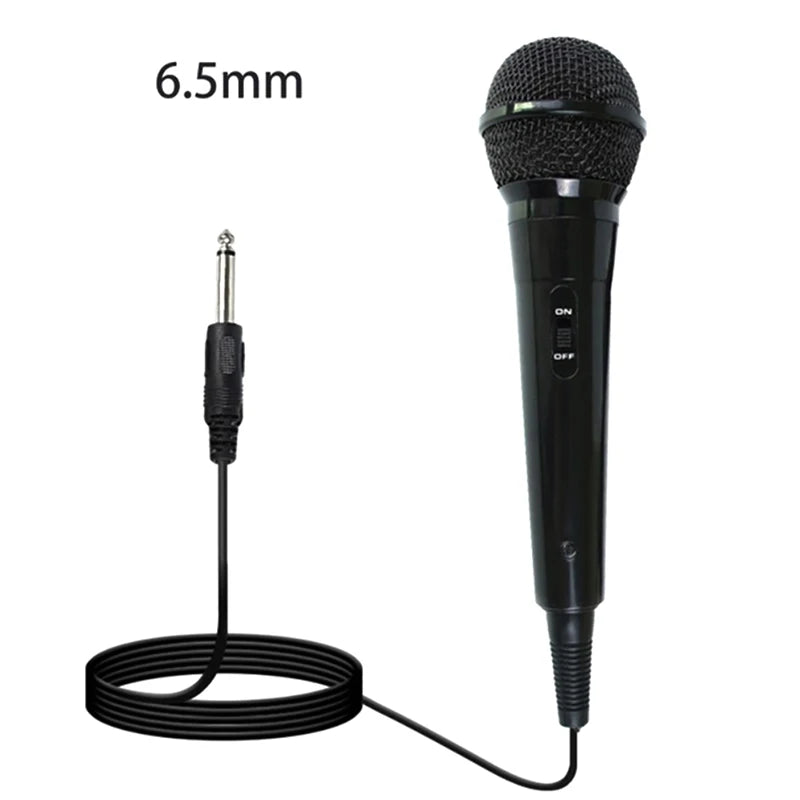 Portable 6.5mm Stereo Studio Mic KTV Karaoke Mini Microphone For Cell Phone Laptop PC Desktop Wired Uni-directional Handheld Mic