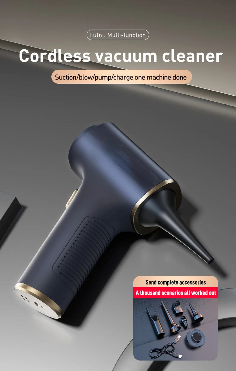 Youpin Car Vacuum Cleaner Powerful Cleaning Machine Strong Suction Handheld For Car Home Portable Wireless Cleaner New Mi