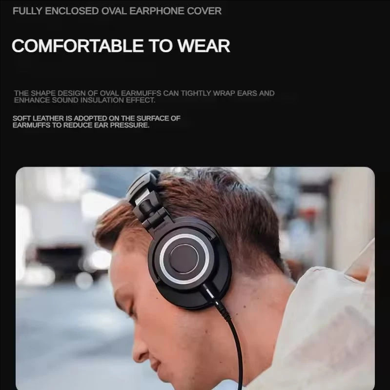 ATH-M50X Closed-Back Studio Monitor Headphones with 45mm Drivers and High-Fidelity Audio for Recording and Mixing Earphone