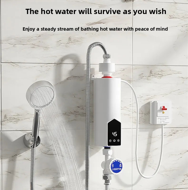 Instant Water Heater 220V 3000W-5500W Portable Electric Heaters for Bathroom Hot Water Shower and Home Kitchen Heating