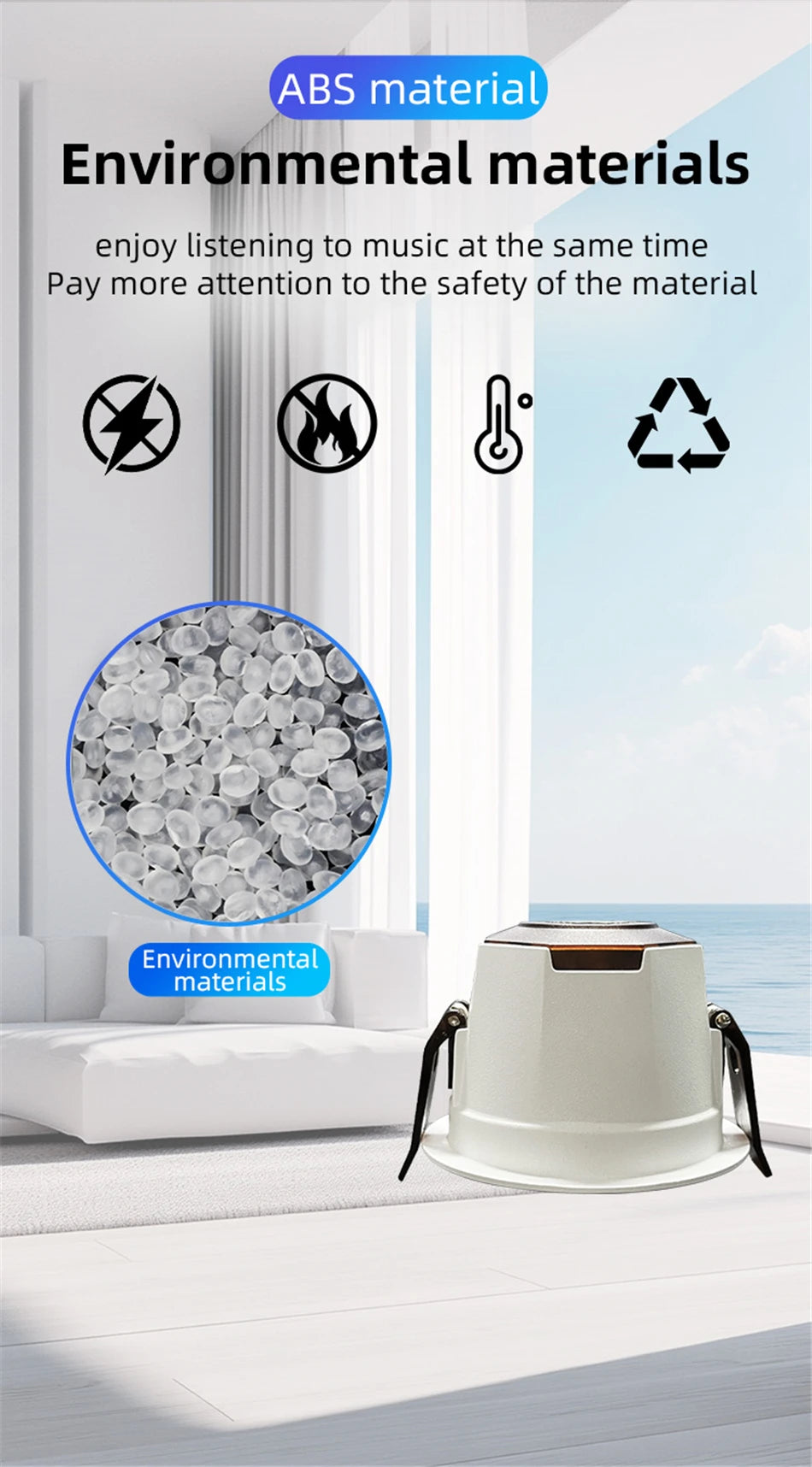MINI Bluetooths Ceiling Speakers Stereo sound Indoor home audio Background music system For Bathroom Kitchen Living room bedroom