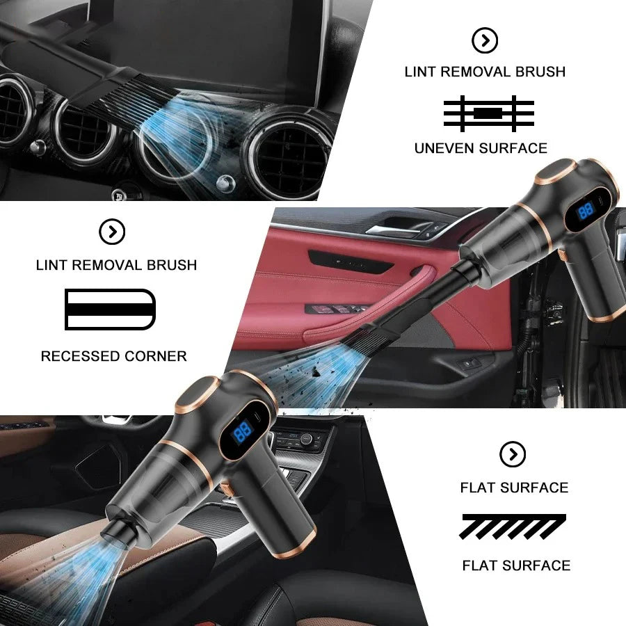 Wireless Vacuum Cleaner Dual Use for Home and Car High Power Home Appliance With display Screen Carpet Sofa Car Cleaner