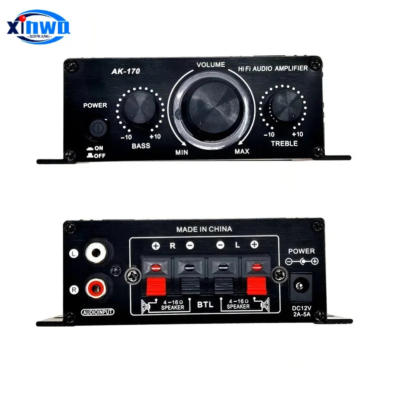 Ak170 Light Mini STEREO Power Amplifier With 4 Inch Speaker DIY Kit Vending Pinball Audio Arcade Game Machine Module Mp3 Player