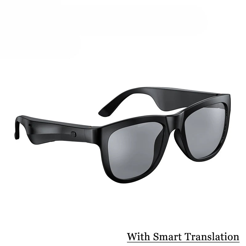 AI HD Smart Glasses Bluetooth Music Glasses Voice Assistant Calling Control Music UV Polarized Multifunctional Sunglasses