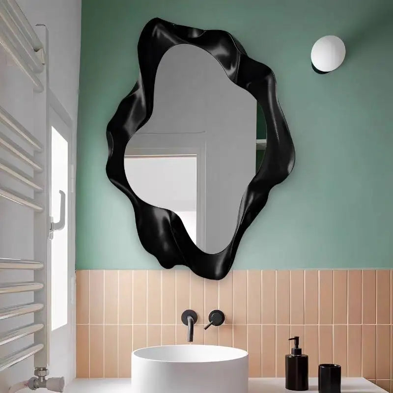 Irregular Universal Mirror Sensor Bathroom Classic Luxury Living Room Wall Art Decoration Vanity Wood Espejos Para Pared Miroir