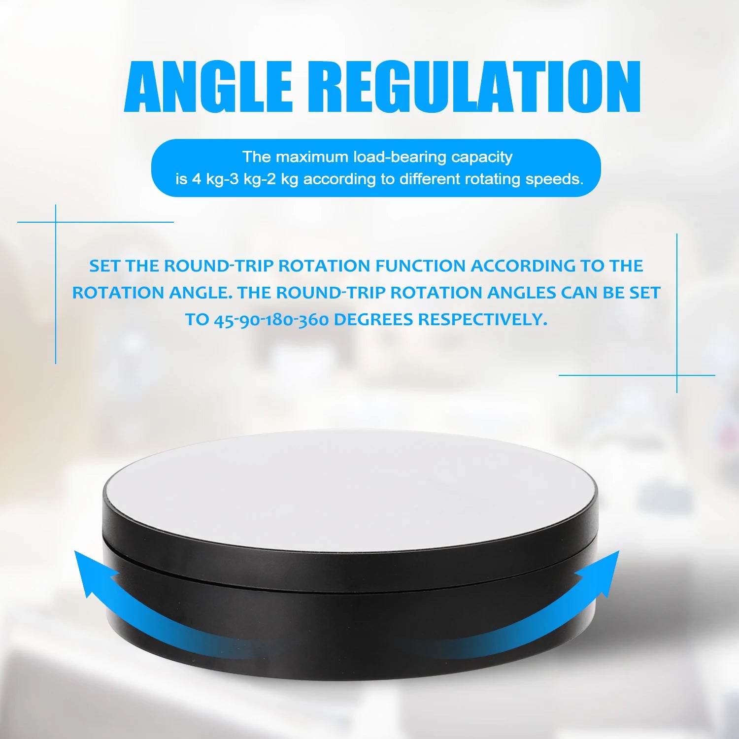 Motorised Rotating Mirror Display Stand,360 Degree Turntable, Jewellery Holder,USB Power Supply, Rotating Shooting, Three Speeds