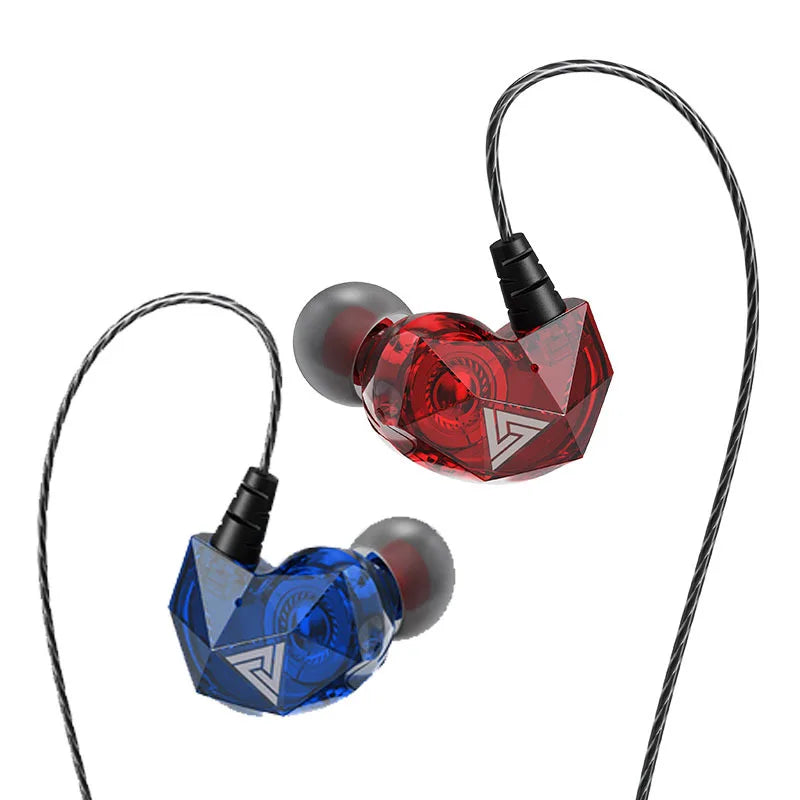 Original QKZ AK6 Copper Driver HiFi Wired Earphone Race Sport Headphone Bass Stereo Headset Music Earbuds 3.5MM In Ear With Mic