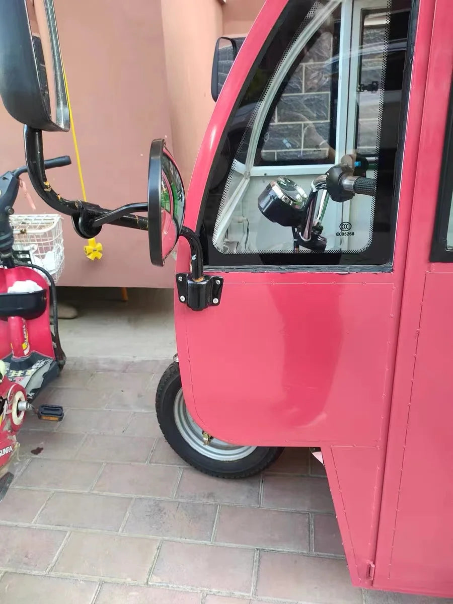 Truck tricycle reversing mirror Convex mirror with rod small round mirror auxiliary mirror Lower view mirror with round mirror g
