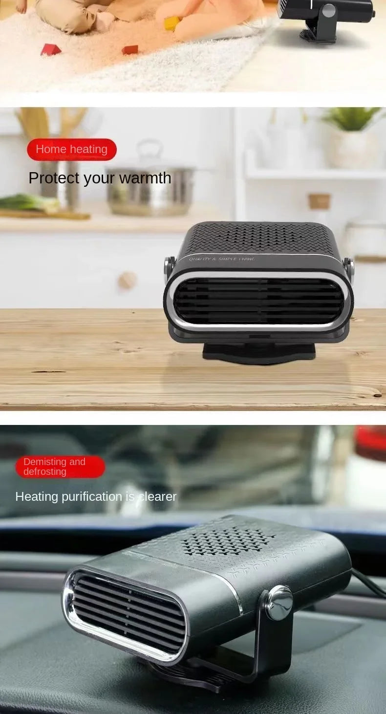 Car Heater Fan 12V/24V Car Heater Electric Cooling Heating Auto Windshield Defroster Defogging Demister Car Anti-Fog Heater