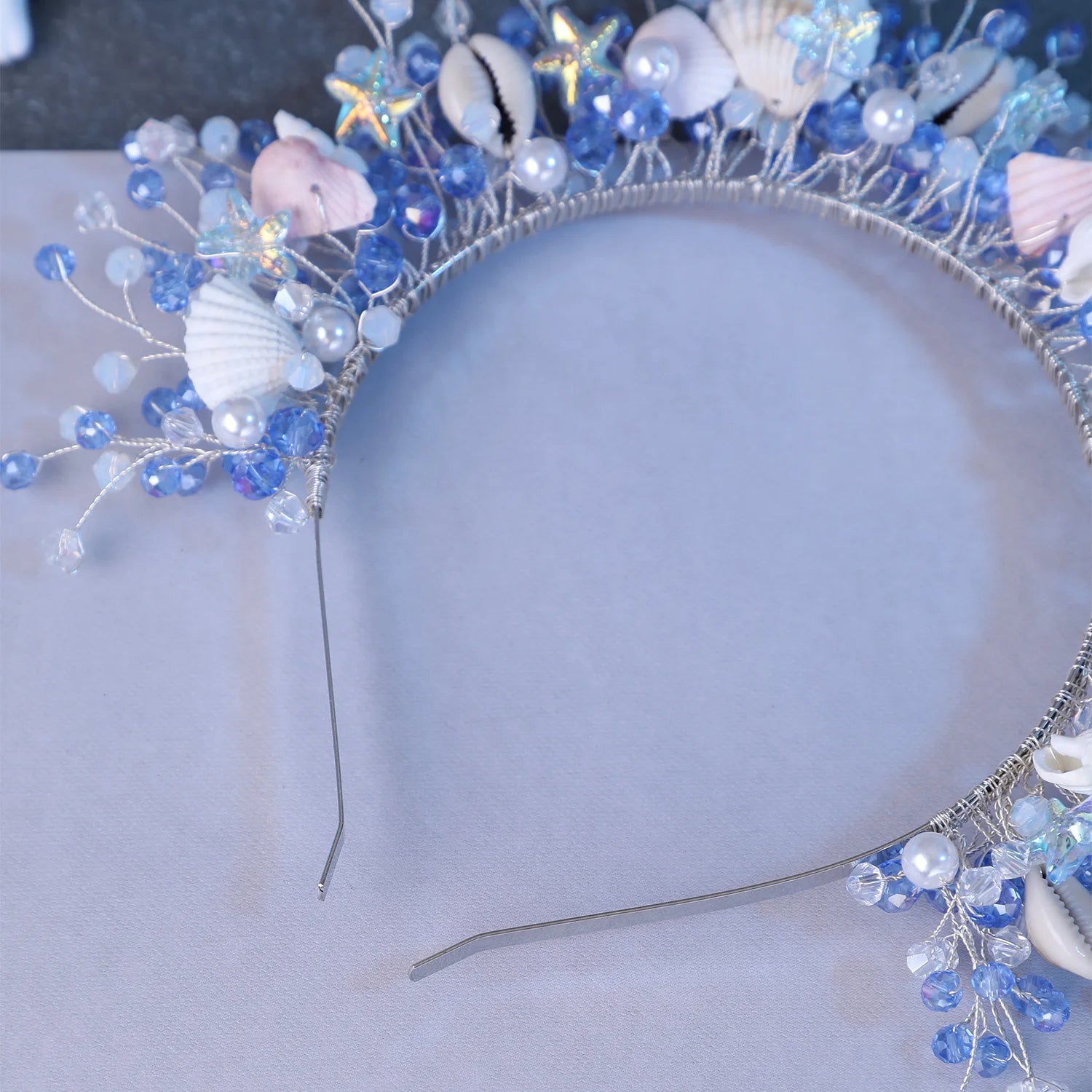 Luxury Handmade Shell Conch Beads Headbands For Women Bride Wedding Hair Accessories Hairbands Vacation