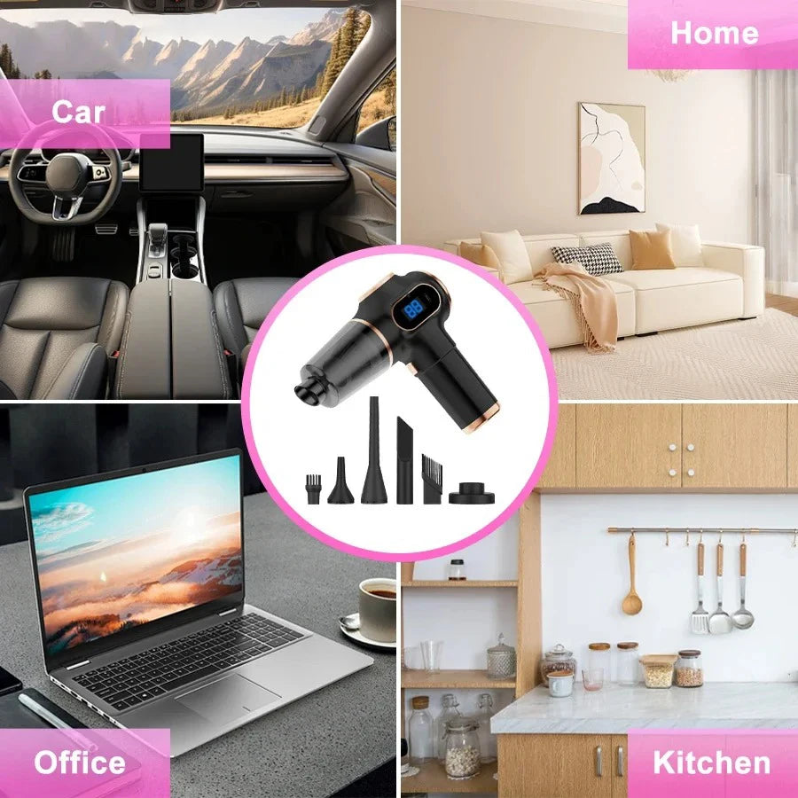 Wireless Vacuum Cleaner Dual Use for Home and Car High Power Home Appliance With display Screen Carpet Sofa Car Cleaner