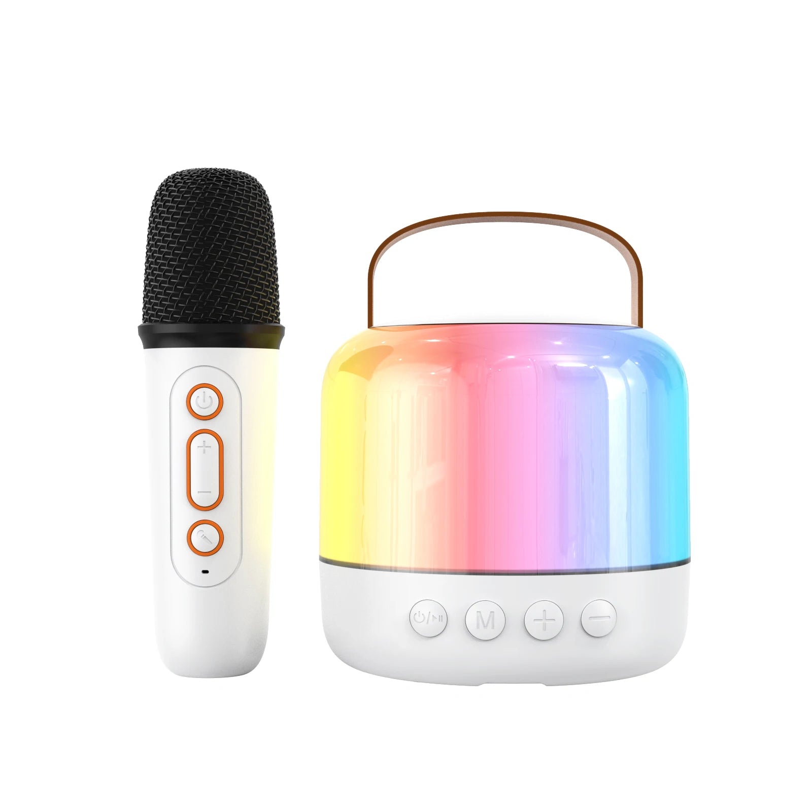 speakers microphone 5.3 bluetooth wireless Speakers with Mic Adjustable LED Lights Karaoke Machine  Wireless Karaoke Speaker