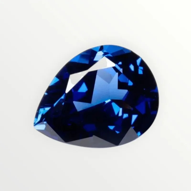 S-S-Lab Grown Sapphire Pear Cut Royal Blue Color  AAA+Clarity Gems for Jewelry Setting&Custom Design Selectable  Certificate