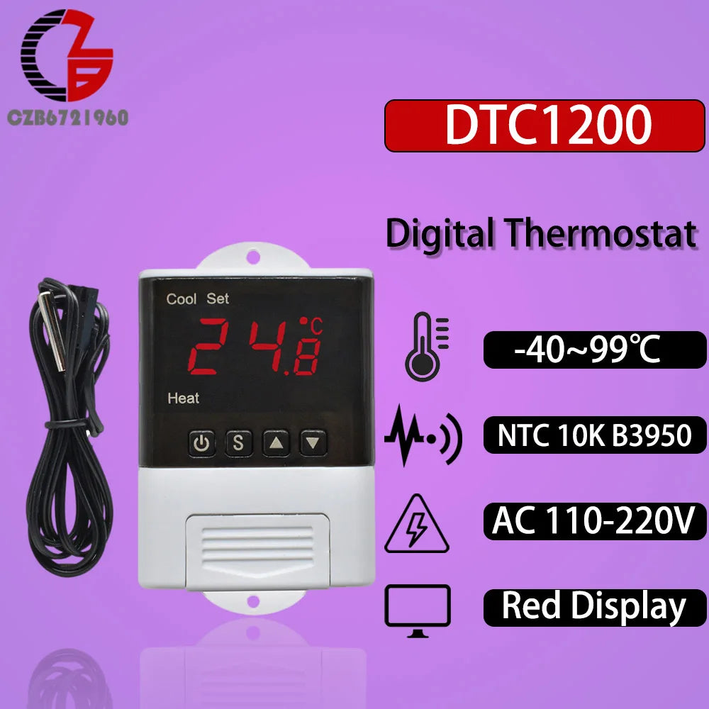 Wifi Thermostat Humidistat 12V 110V 220V Digital Temperature Humidity Controller Regulator Auto Car Incubator Thermoregulator