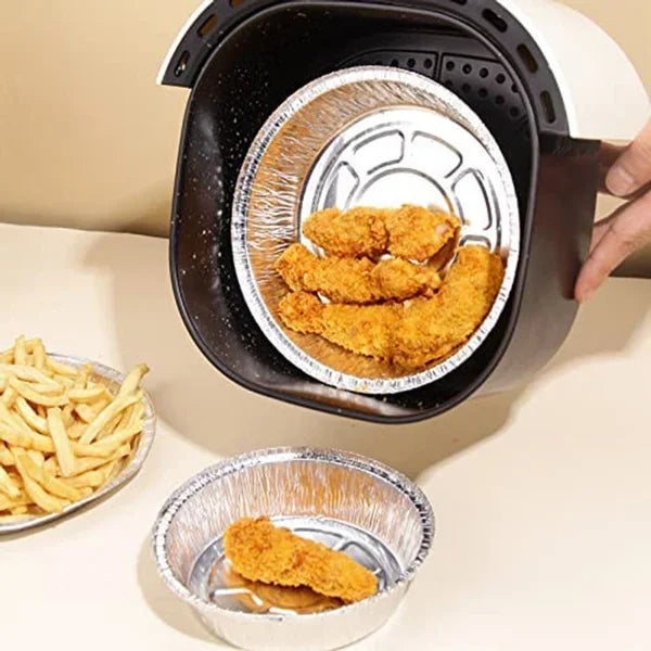 Air Fryer Aluminum Foil Pan Kitchen Supplies Food Containers Square Oven BBQ Tray Oil-proof Non-stick Kitchen Baking Tools