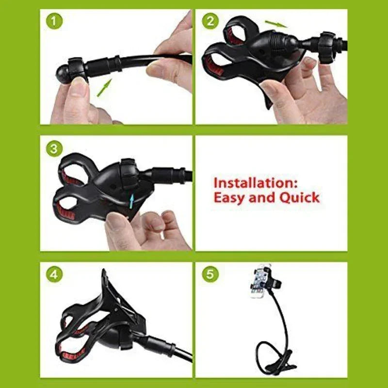 1pc Lazy Phone Holder, Flexible Gooseneck Stand with Clip for Bed Desk, Hands-Free Universal Stand for Watching Videos