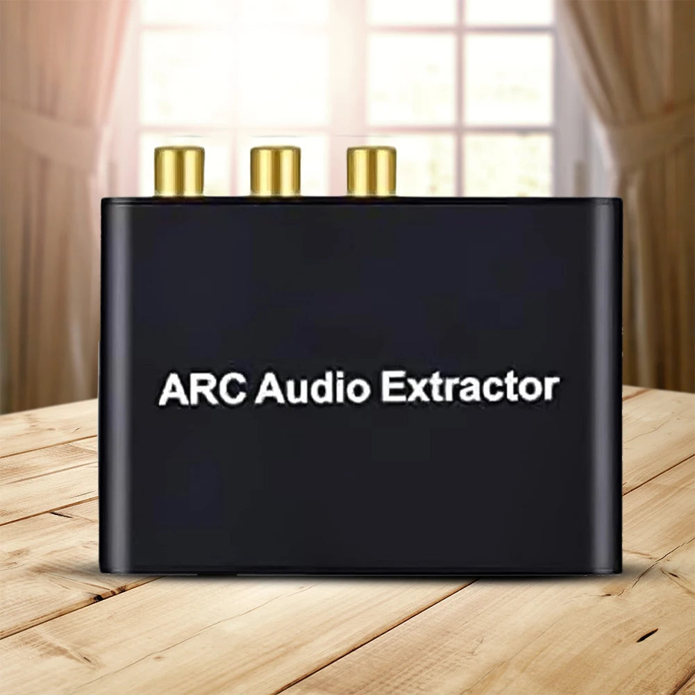 4K HDMI ARC Audio Extractor ARC To SPDIF Coaxial L/R Stereo 3.5mm Jack Audio Adapter Return Channel Converter for HDTV Amplifier