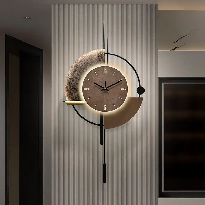 Luminous Wall Clocks Silent Luxury Wall Clock Minimalist Unique Clock Living Room Watches Interior Ornaments Accessories Objects