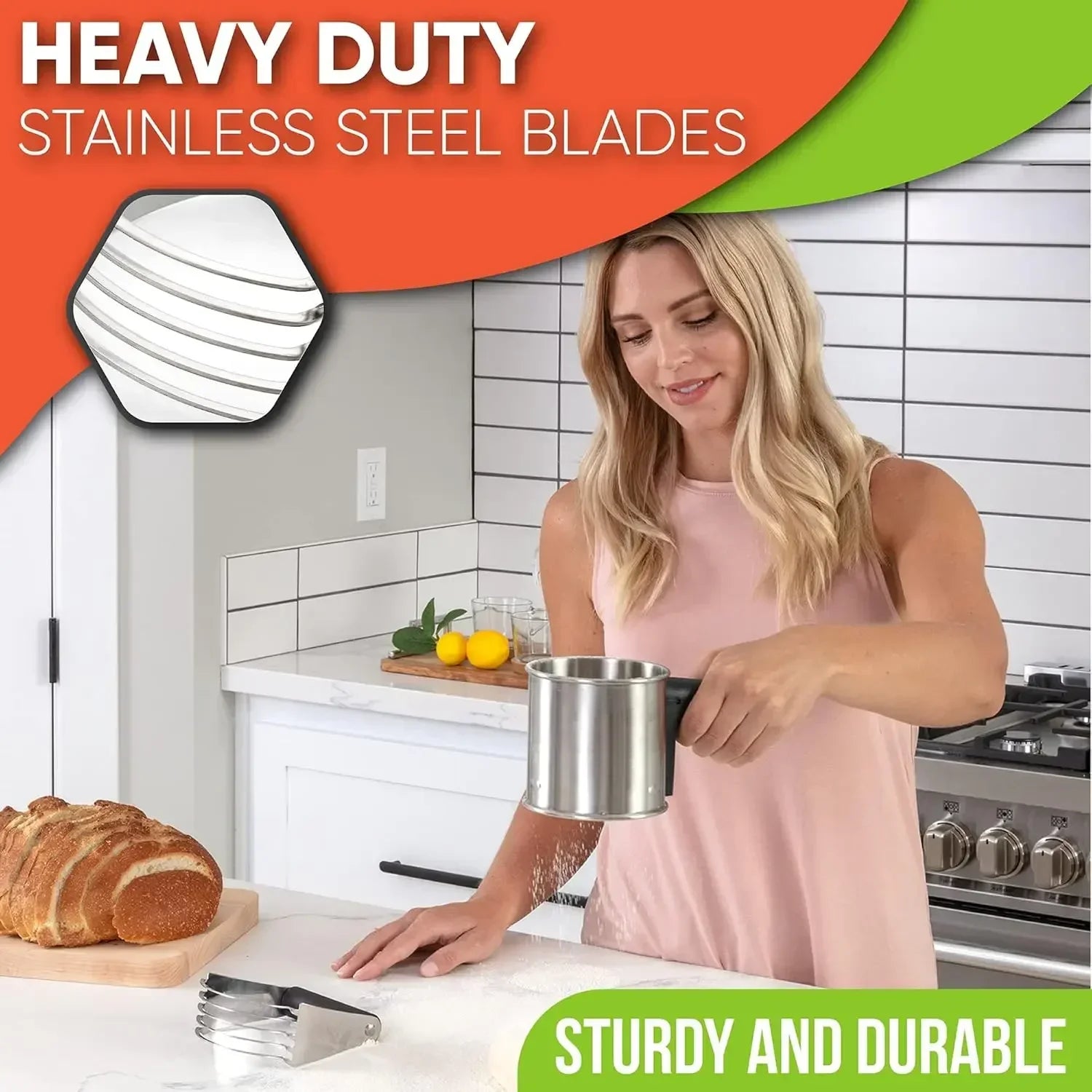 Multi-Purpose Dough Blender Mixer Cream Flour Mixer Scutters Flour Cutters Stainless Steel Powder Beater Rammer Baking Tools