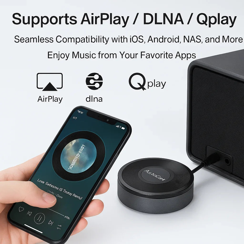AudioCast M5 Wireless Wifi Music Audio Streamer Receiver Audiocast Ieast pPlayDLNA For Airplay Audio Music Adapter Multi Room