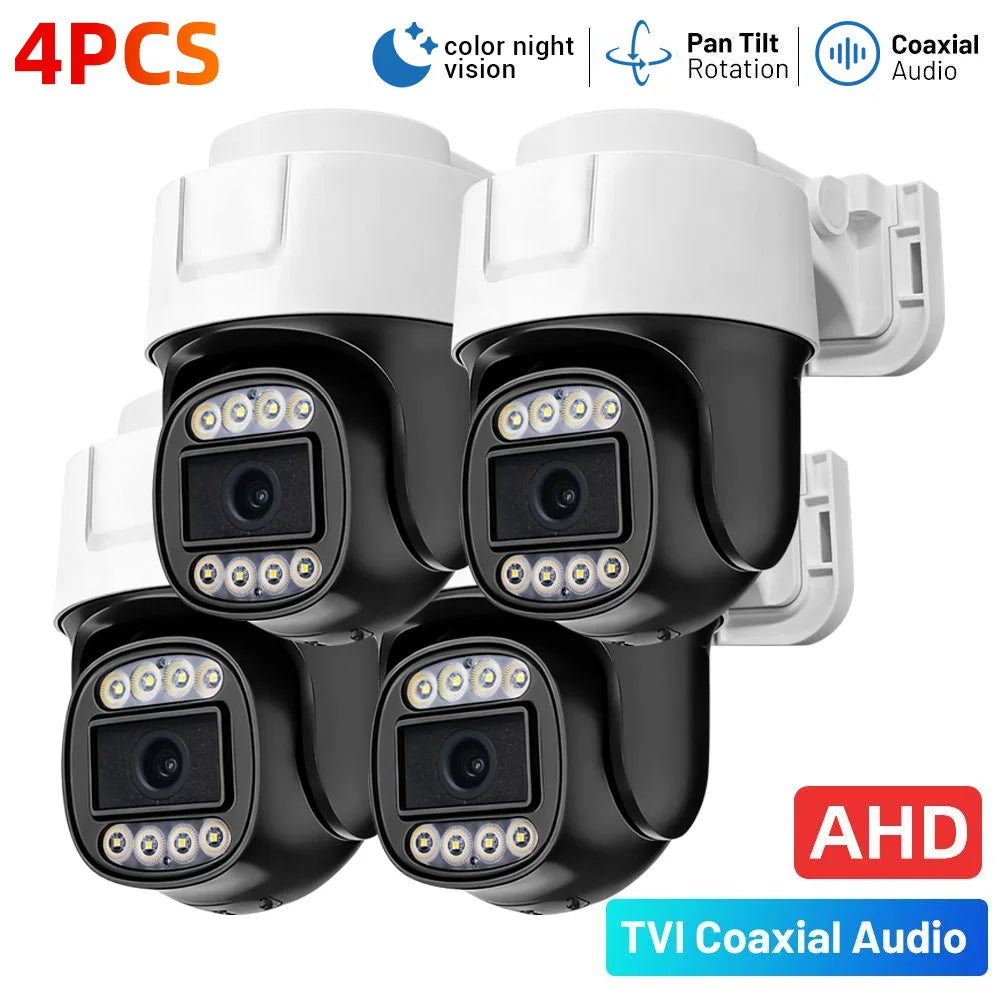 2PCS 2MP CCTV Analog Camera Full Color Night Vision UTC Coaxial BNC Audio Coax PTZ Control TVI CVI 4 in 1 AHD Security Cameras