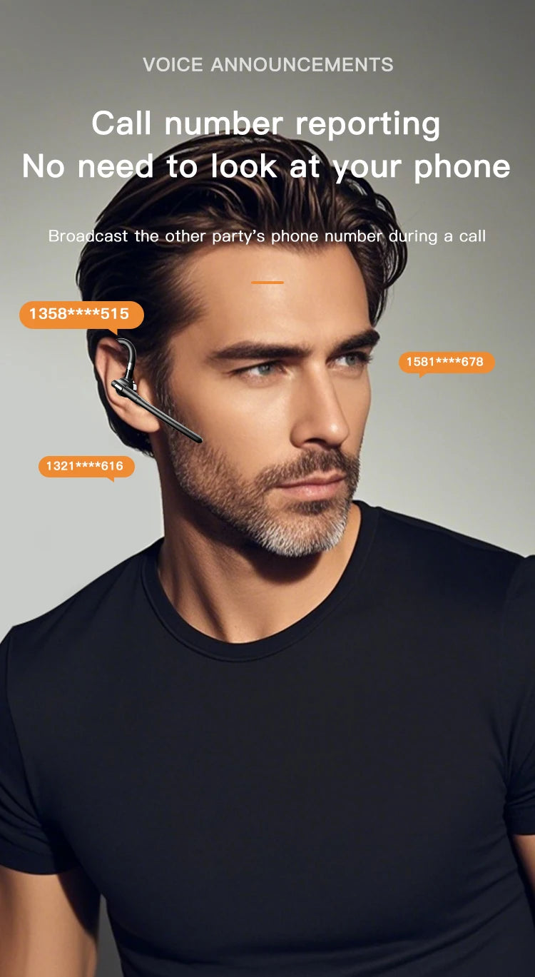 Bluetooth Earphones 5.4 Headphones Stereo Handsfree Noise Canceling Wireless Business Headset With ENC Mic For All Smart Phones