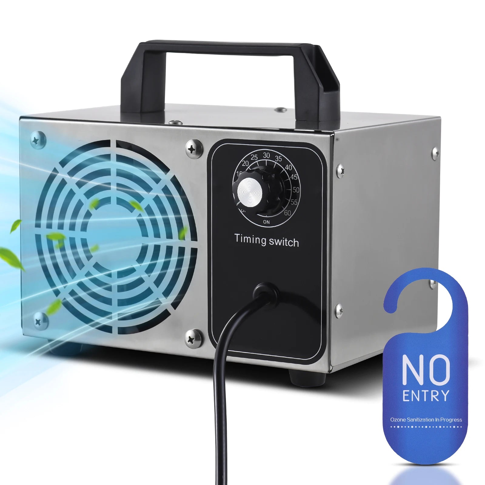 Ozone Machine Odor Removal Ionizer Air Purifier Ozone for Home Car Pet with Portable Handle 0-60min Timer