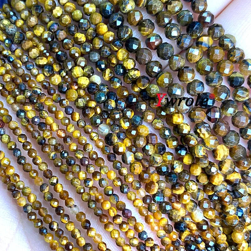Natural Red Garnet Stone Beads 2 3 4mm Faceted Loose Round Gemstone For Jewelry Making DIY Bracelet Earrings Accessories 15''