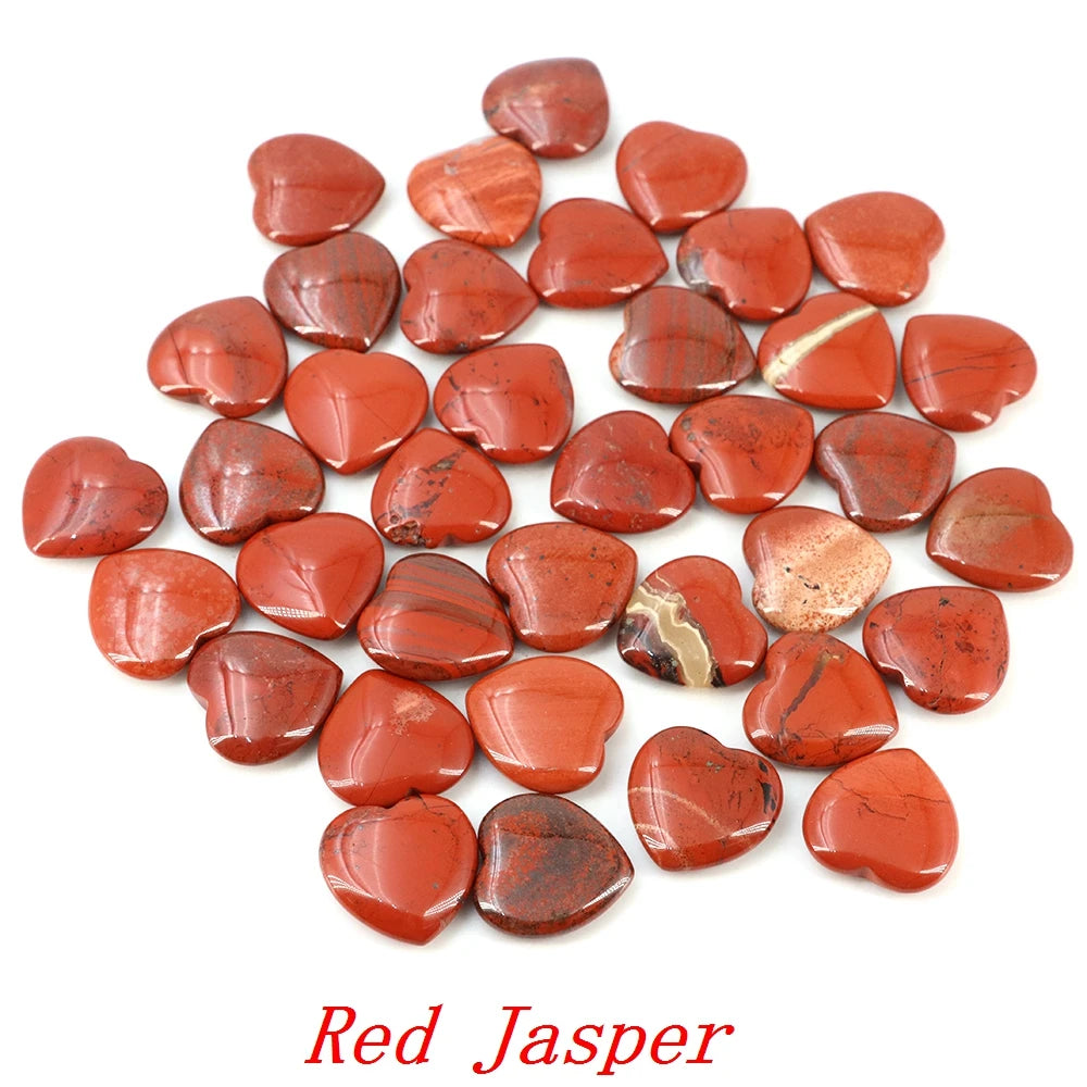 Lots Wholesale Gem Heart Shape LOVE 20MM Natural Crystal Amethyst Agate Bead Healing Reiki Natural Stone Gift Supplies