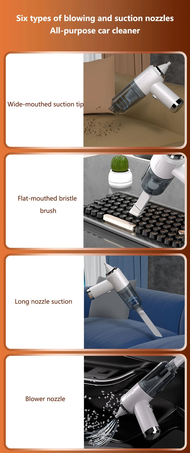 2900000PA Wireless Vacuum Cleaner Convenient Blowing And Suction Integrated Handheld Car Mounted Household Dust Collector 2026
