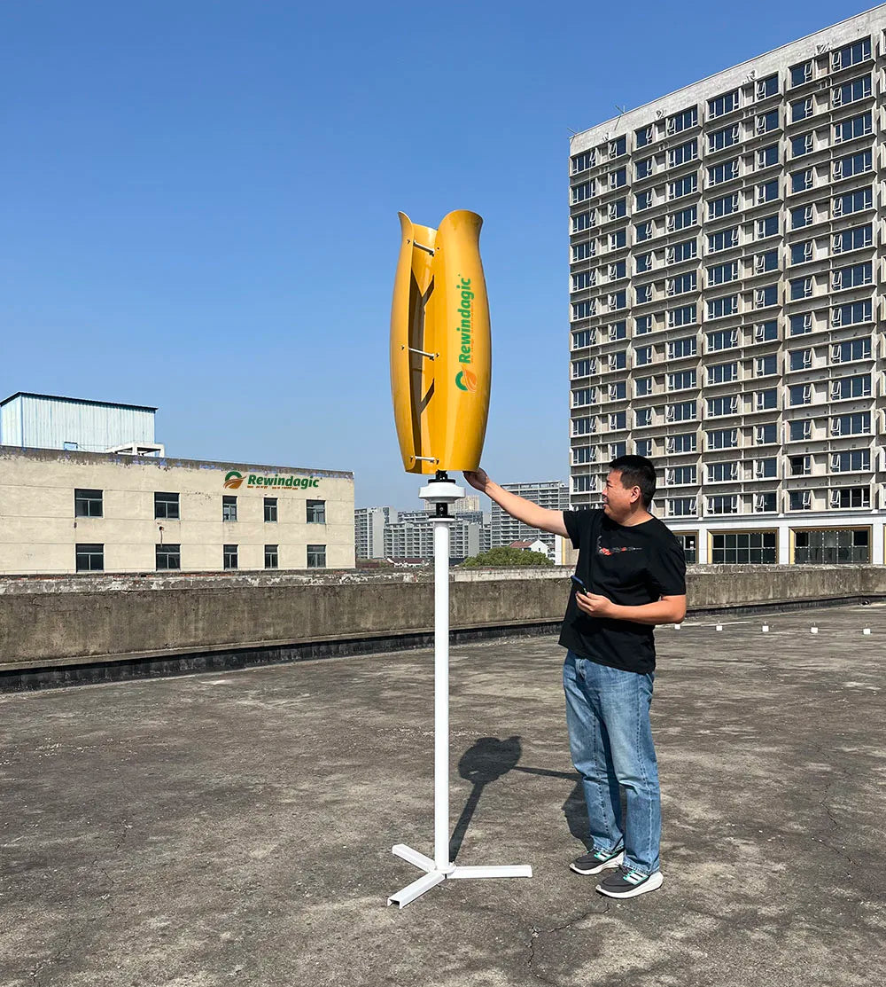 10KW Wind Turbine Generator Vertical Axis 12V 24V Free Energy Wind Power Windmill Camping Home Appliance with MPPT Charger