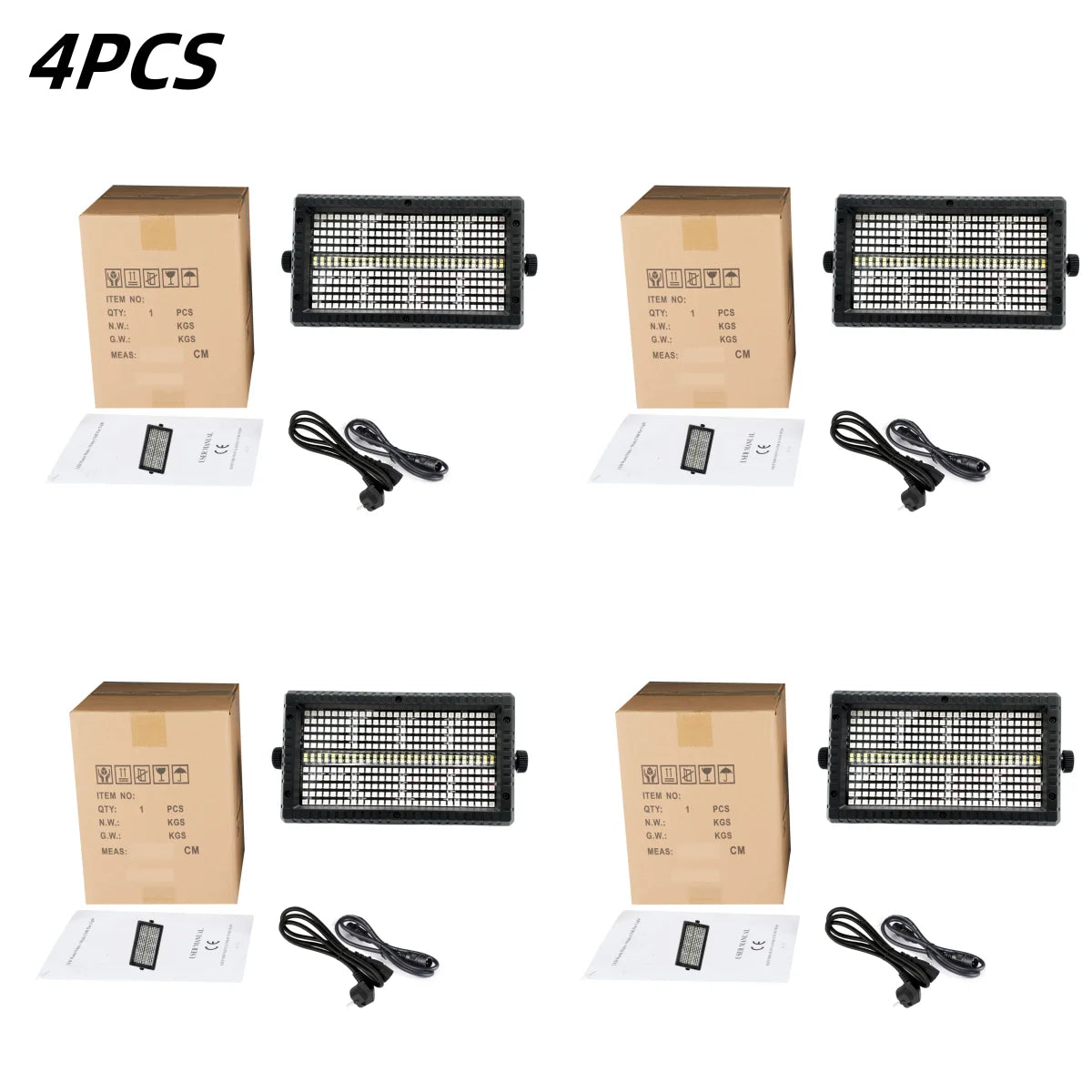 60W Mni LED Strobe RGBW 4in1 8 Zone White 8000K DMX Super Bright  Dj Wash Bar Strobe Stage Lighting Effects